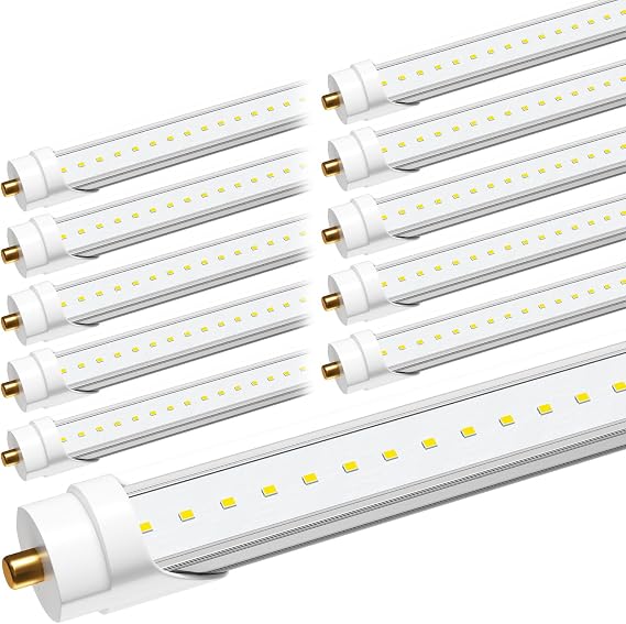 ONLYLUX T8 8ft LED Bulbs, 8 Foot Led Lights, 6000K 40W 4800LM (10 Pack)