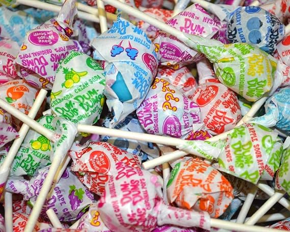 Dum Dum Pops Original Mix Lollipops 2.5 Pounds (Approx. 200 Pops) Bulk Suckers, Assorted Flavors, Gluten-Free, Individually Wrapped Pops