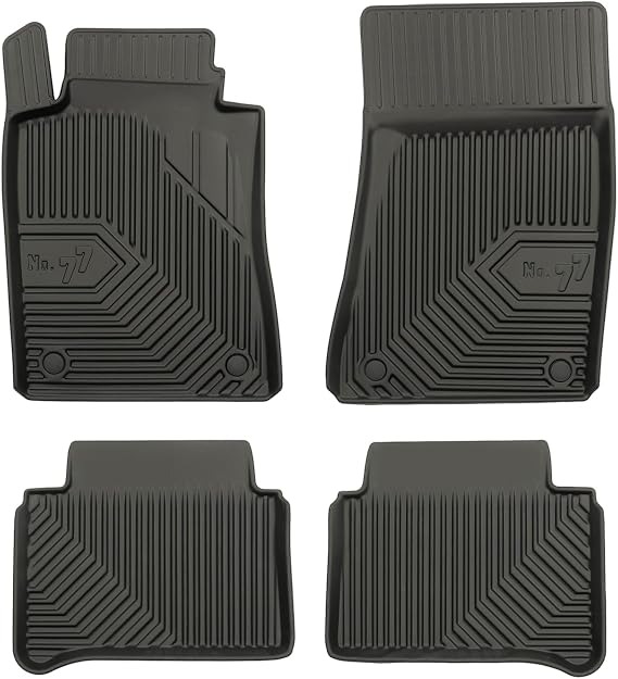 MOTOS Rubber Car Floor Mat Suitable for Mercedes-Benz E-Class W211 2002-2009 Saloon Does Not Fit 4Matic Improve Your Travel Comfort with Non-Slip Mat Car No. 77 All-Weather Foot Mat