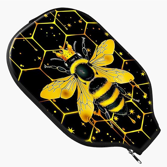 Cate Pickle Ball Paddle Cover, Neoprene Pickleball Paddle Sleeve with Zippered Racket, Paddle Storage Bag Size 8.66" x 11.4", Pickleball Paddle Case for Women Men