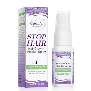 Hair Growth Inhibitor for Face, Hair Inhibitor Permanent Spray, Non-Irritating Hair Inhibitor, Permanent Hair Removal Spray for Body, Face, Underarm, Arm, Leg, Private Areas, Slows Regrowth (1PCS)
