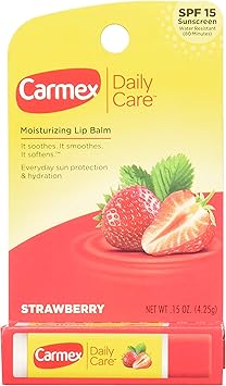 Carmex Lip Balm Stick, Strawberry, 3 Count