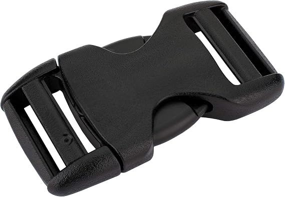 YKK 50-1 Inch Flat Heavy Duty Dual Adjustable Side Release Plastic Buckles