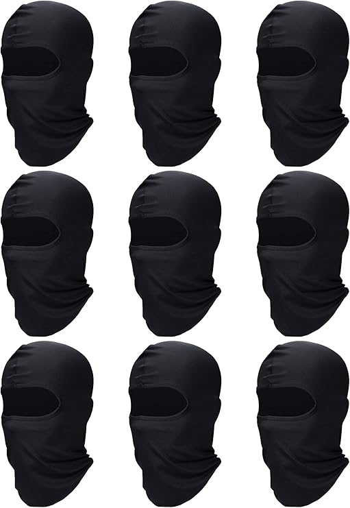 9 Pack Ski Mask for Men Balaclava Full Face Mask Breathable Winter Windproof Hood for Motorcycle Snowboard