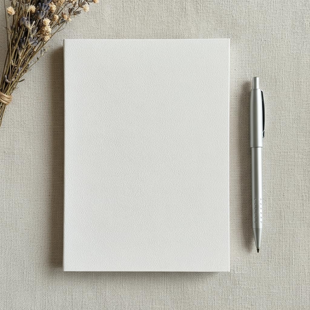 Difference Promotional Striped Notepad – 64 Leaves, 90g Ivory Paper, American Hardcover Notepad, Ideal for Office and Daily Use (White, A5 (14.8cm x 21cm))