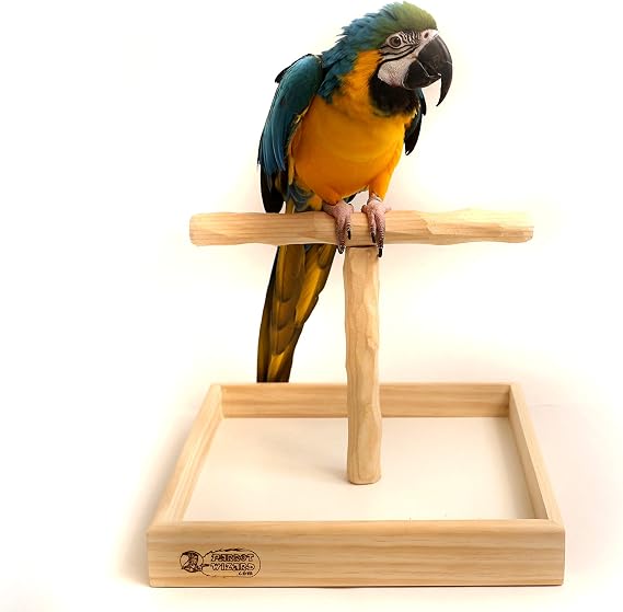 Deluxe Large Tabletop NU Perch - Parrot T Perch Stand Large