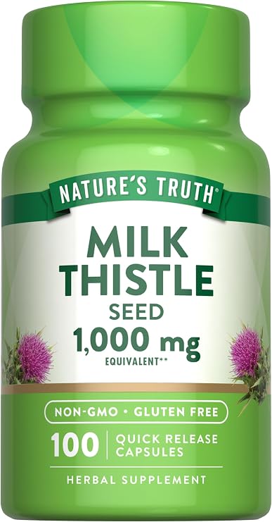 Natures Truth Milk Thistle Seed Extract | Herbal Supplement | 100 Capsules | Non-GMO & Gluten Free