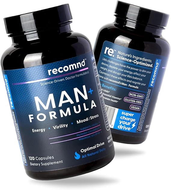 Nutrition - Man+ Formula, Energy Support, Muscle Support Supplements for Men with Vitamin E, Saw Palmetto, Red Korean Ginseng, and More, 120 Capsules