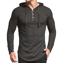 KUYIGO Men's S-5X Short&Long Sleeve Athletic Casual Plus Size Hoodies Sport Sweatshirt Hooded T-Shirts