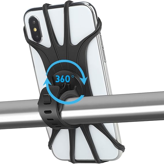 AONKEY Bike Phone Holder, Phone Mount for Bicycle, Universal Phone Clip for Road &amp; Mountain Bike Handlebar &amp; Stem, Compatible with iPhone 11Pro Max, XR, X, 8 Plus, 7 &amp; Samsung Galaxy, Huawei