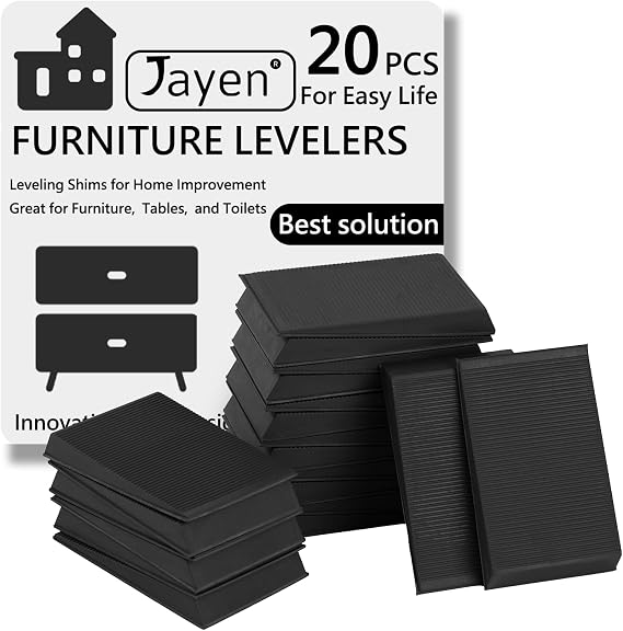 Jayen Rubber Shims, Furniture Levelers & Table Wedges, 20 Pack