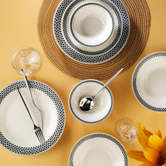 Aryıldız Ruby Black 12 Piece Dinner Set for 4 People