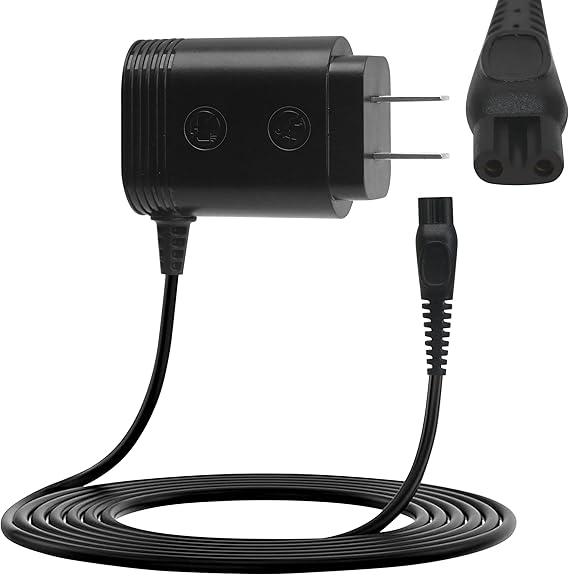 Charger Cord Fits for Philips Norelco HQ8505, Razor Shaver Charger for Series 3000 5000 9000 2000 2300 7000 Mg7750 Mg7790 8500x Trimmer Select Models, Wall Charge Power Transformer Replacement, 15V