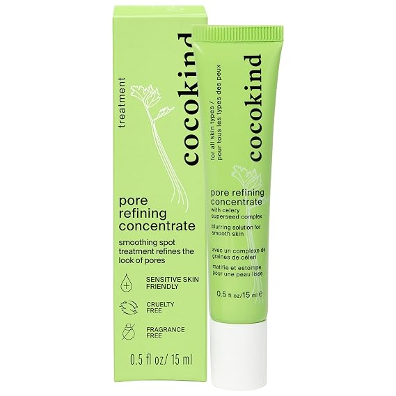 Cocokind Pore Refining Concentrate, Pore Minimizer and Smoothing Spot Treatment with Squalane, Celery Superseed, Aloe Vera