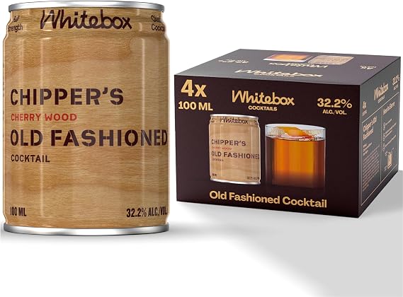 WHITEBOX COCKTAILS Ready to Drink Chipper's Old Fashioned, 4 x 100ml Cans