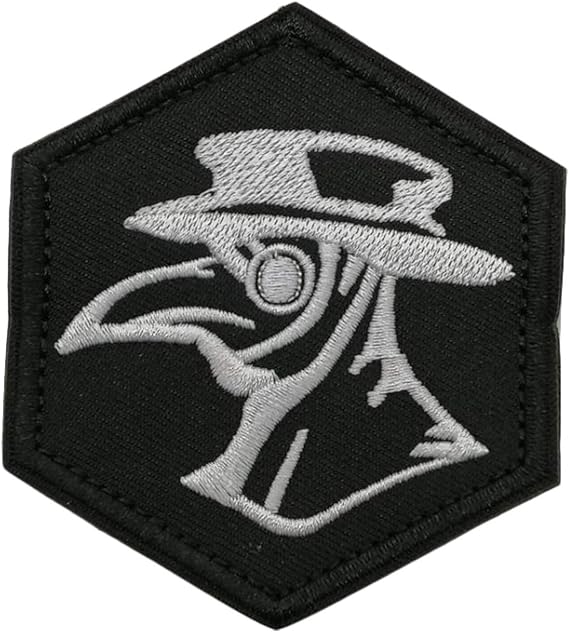 Plague Doctor Patch Tactical Morale Patch with Hook and Loop (Black)