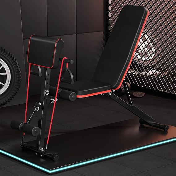 Adjustable Weight Benches For Home Gym, Roman Chair Foldable Gym Bench For Home Workout Bench Weight Lifting Bench Incline Decline Bench Press Seat Dumbbell Bench Training Bench