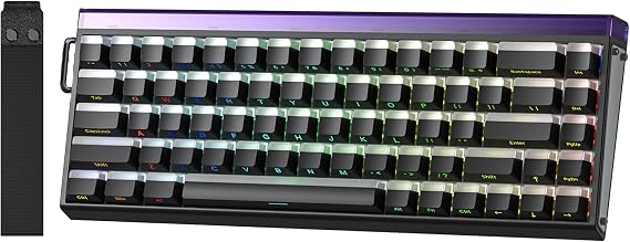 Aula Hero 68 He Magnetic Keyboard Rapid Trigger Jade King Switch 8000Hz RGB Neon TKL Hot Swap Player Keyboard Black