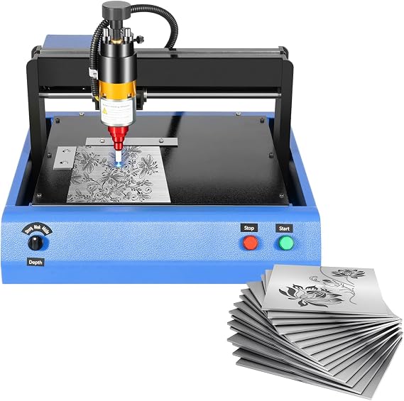 110V 400W Electric Metal Marking Machine, 200x150MM Marking Speed 2in/s Numbers Letter Tag Nameplate Engraver Device Metal Engraving Machine for Metal Dog Tags Steel Signs