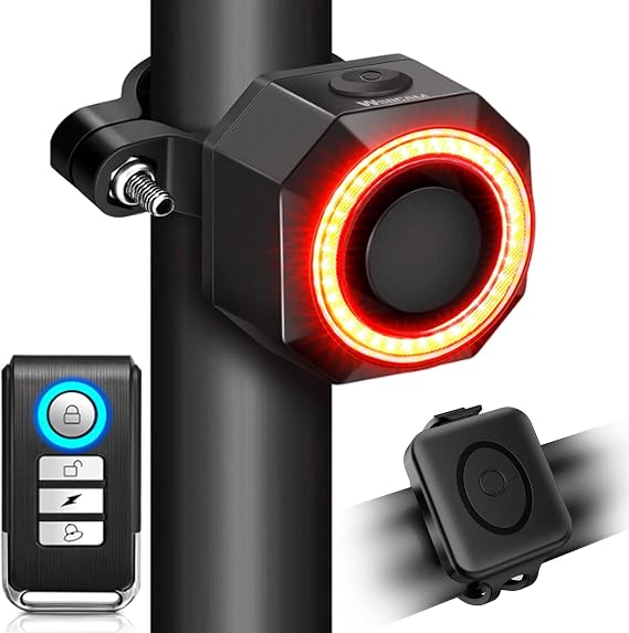 2-in-1 Bike Alarm & Tail Light with Smart Anti-Theft by Wsdcam