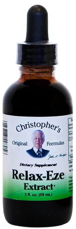 Christopher's Original Formulas Relax-Eze Extract | 2 fl oz | Herbal Liquid Formula for Relaxation Support | No Fillers or Chemicals | USA Made