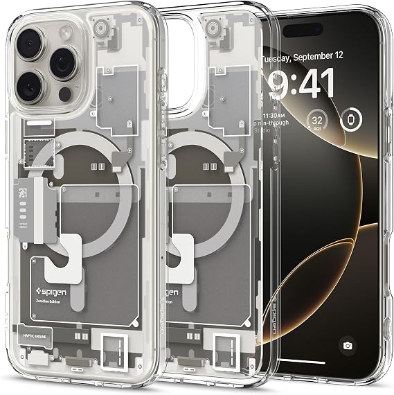 Spigen iPhone 16 Pro Max ile Uyumlu MagSafe Kılıf Ultra Hybrid Zero One Mag Fit Sararmaya Dayanıklı Tasarım Bej Şeffaf Kapak - ACS08381 (Spigen TR Garantili)