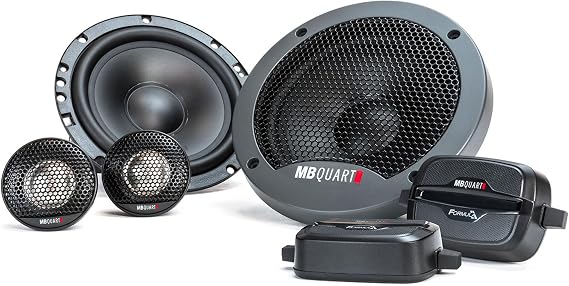 MB Quart FSB216 Formula Component Speaker System (Black, Pair) 6.5 Inch Component Speaker System, 70 Watt, Car Audio, External Crossover, 4 OHMS