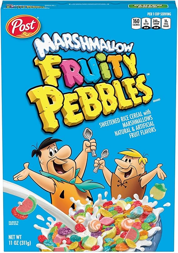 Post Fruity Pebbles Marshmallow Cereal, Gluten Free - 311g Pack of 1