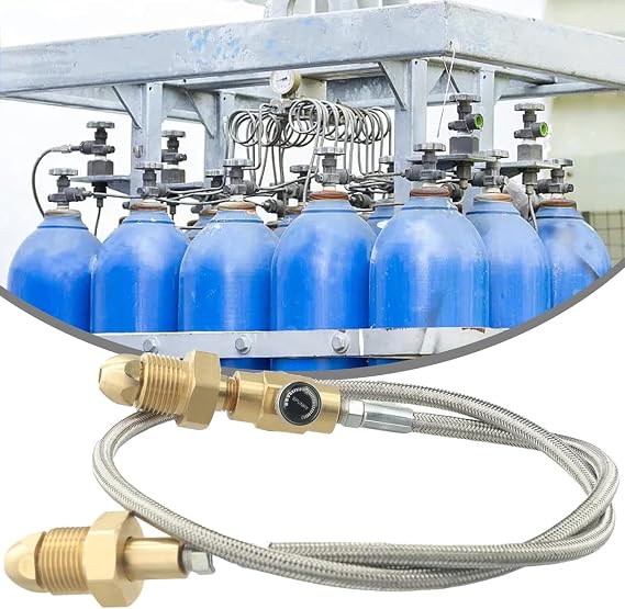 Transfer Adapter Hose for Argon Tanks, Inert Gas Welding Hose, Argon Meter Regulator Adapter Hose, G 5/8" Connecting Hose for Connect Argon Tank, for G 5/8" RH INT Argon Cylinder
