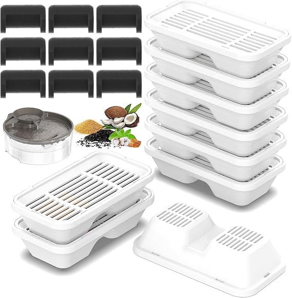 Dog Water Fountain Filters for 170 Oz/1.3Gal Pet Water Dispenser Fountain Filters (9 Filters+ 9 Sponges)