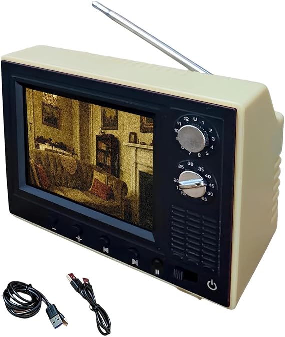 Mini-TV Retro Klein 720P Display – 8 GB Speicher Spielzeug Vintage Fü Büro