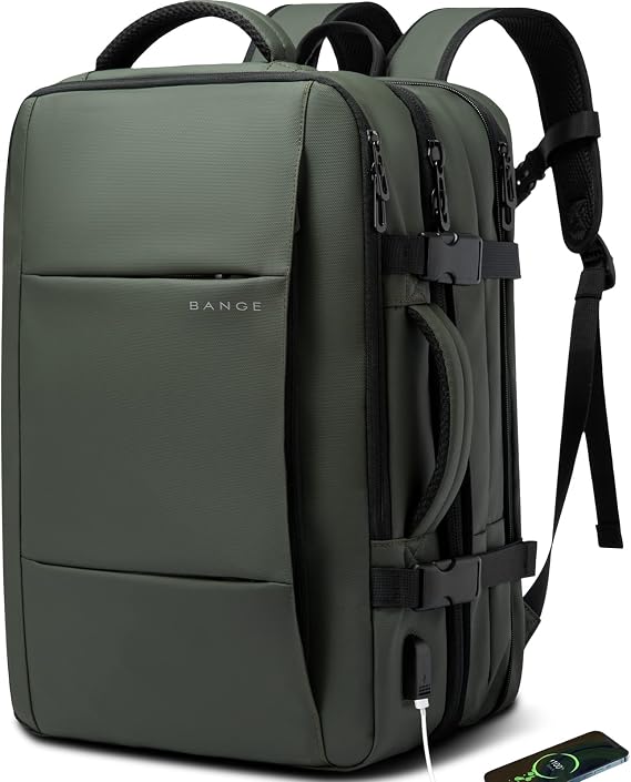 BANGE Expandable Travel Backpack,35LCarry on Backpack for Women Men Airline Approved Gym Backpack Waterproof Business Laptop Daypack...