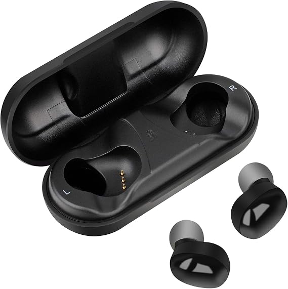 5.0 TWS Bluetooth Headphones with Charging Case, ZTVA Bluetooth Earbuds in-Ear Built in Mic Headset Earbuds Wireless Portable Built-in Mic, Easy-Pair, Voice Control- Black