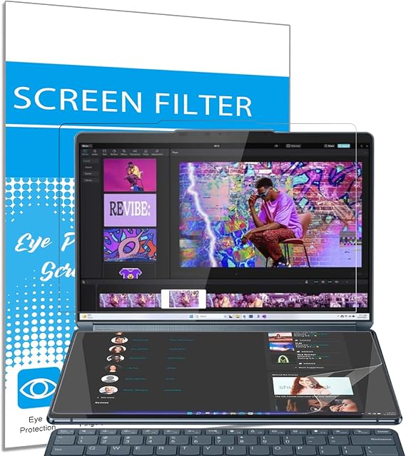 2 Pack Anti Glare Screen Protector for Lenovo Yoga Book 9i 14" (14IAH10)