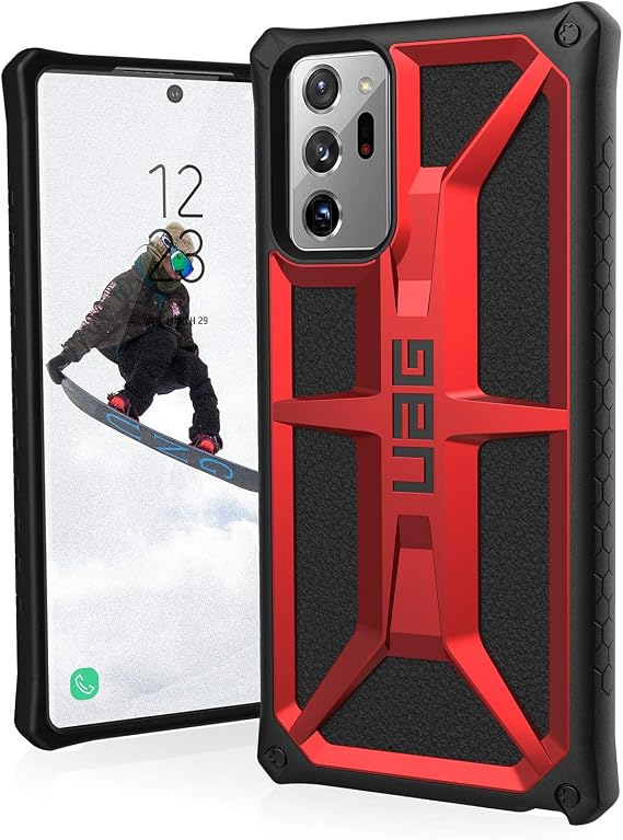 URBAN ARMOR GEAR Galaxy Note 20 Ultra Compatible Shockproof Case MONARCH Crimson UAG-GLXN20ULT-P-CR