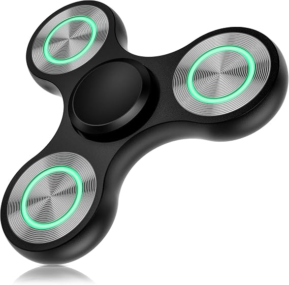 New Design Hand Spinner, Luminous, High Quality, Stress Relief, 3 to 5 Minutes, High Speed Spinning, Quiet, Aluminum Alloy, Stainless Steel Bearing, Ultra Durable, Hand Spinner, Fidget Toy, ADHD