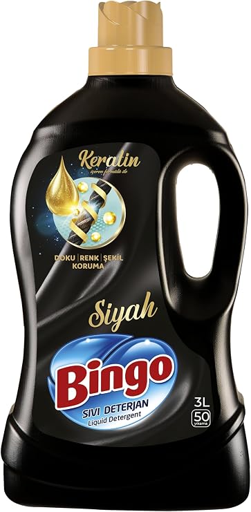 Bingo Blacks 50 Wash Liquid Laundry Detergent with Keratin (1 x 3000 mL)