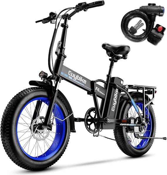Foldable Electric Bike for Adults, 30+MPH, 48V 20Ah Removable Battery up to 80Miles, 20" Fat Tire Peak 1000W Motor Dirt Ebike Adult Electric Bicycle for City Commute Beach Mountain Adventurous E Bike