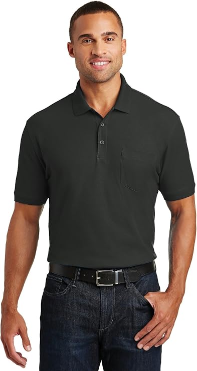 Port Authority Unisex Core Classic Pique Pocket Polo