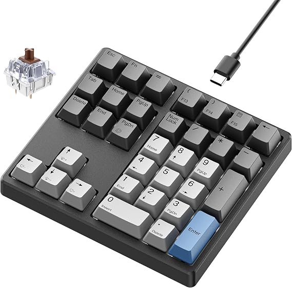 Kisnt KN34 Mechanical Numpad, Full-Function for Heavy Excel Financial