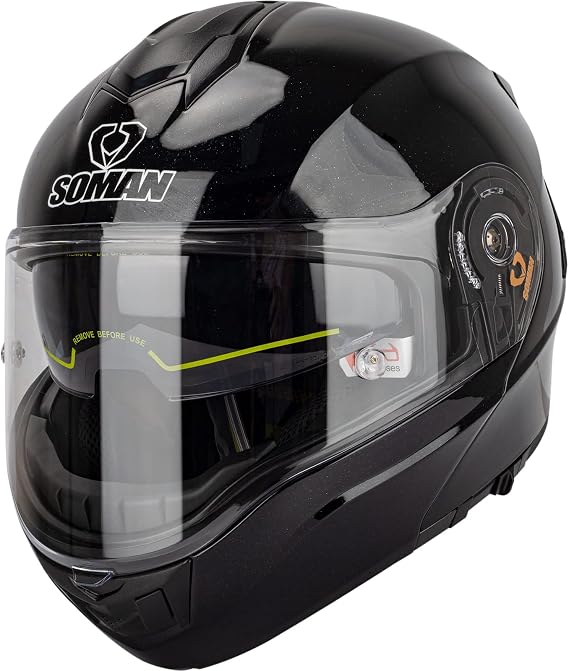 Dual Visor Full Face Flip Up Modular Motorcycle Helmet for Men Dot Approved 965