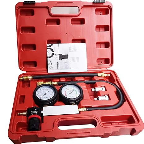 Cylinder Leak Down Tester,Compression Test kit - Engine Cylinder Dual Gauge Leakdown Tester kit Diagnostics Tool.