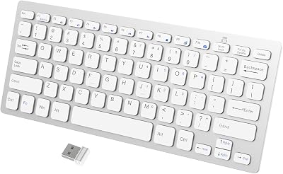 JETech Ultra-Slim 2.4G Wireless Keyboard for Windows White - 2161