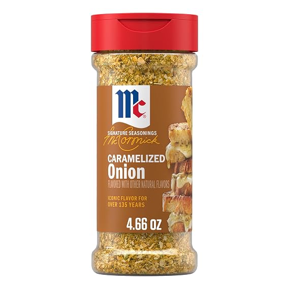 McCormick Seasoning, Caramelized Onion, Signature Seasonings, No Artificial Flavors, No MSG Added, Sweet Caramelized Onion & Savory Umami Flavor, Shake On, 4.66 oz