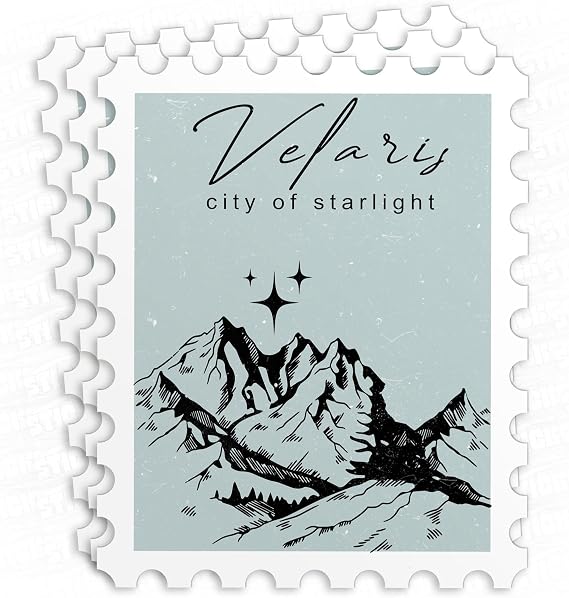 (3Pcs-3") Velaris Stamp City of Starlight Sticker Terrasen Court of Galathynius Bookish Book Lover Waterproof Vinyl Stickers for Laptop, Water Bottles, Phone, Kindle Decor Decal Gifts 3 Inches