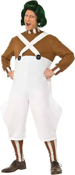 Rubies at Party City Willy Wonka and the Chocolate Factory: Oompa Loompa Costume for Adults, Men's Costume