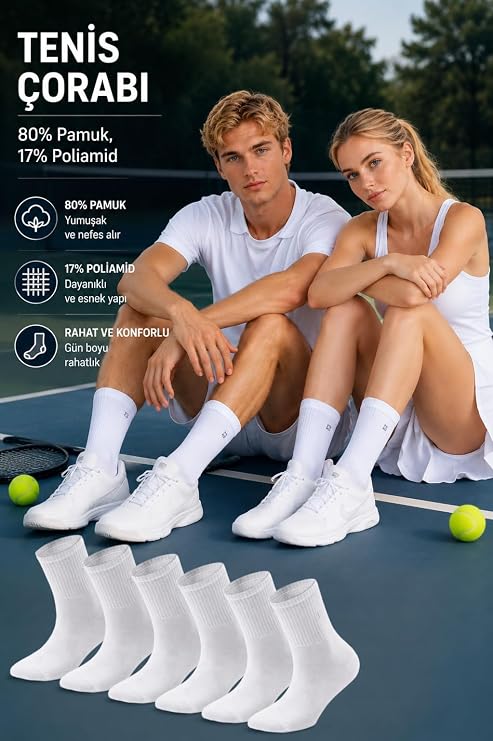 5 Çift Pamuklu KUTULU Tenis Çorap Soket Boy - Unisex, Pamuklu Renkli Çizgili Fitilli Kolej Spor Nefes Alabilir Atletik Performans, Kadın Erkek Çorap Yazlık Tenis Çorapları