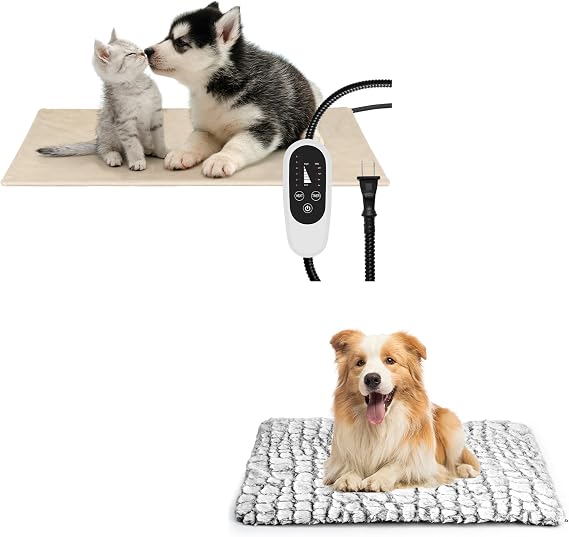 NICREW Adjustable Temperature Pet Heating Pad & Self Warming Cat Pad for Indoor Outdoor