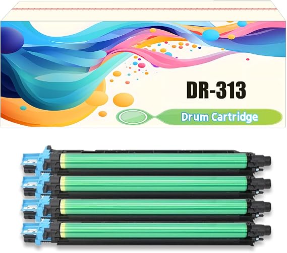 DR313 DR-313 Drum Cartridge Suitable for Konica Minolta Bizhub 308 368 458 558 C258 C368 C458 C558 C658 Printer, A7U40RD A7U40TD Imaging Drum Unit 1 Set