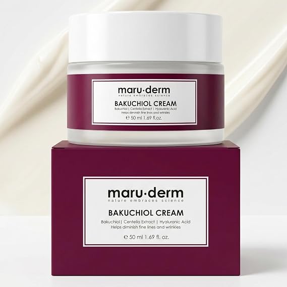 Maruderm Bakuchiol Anti Aging Yüz Kremi – Retinol Alternatifi Nemlendirici Krem, İnce Çizgi & Kırışıklık Görünümüne Karşı, Hassas Ciltler için Uygun, 50 ML